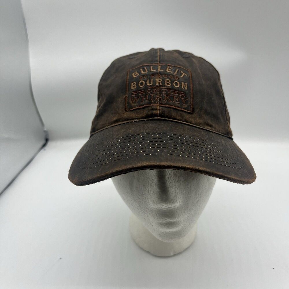 Bulleit Frontier Whiskey Distressed Look Relaxed Fit Brown Adjustable Hat Cap